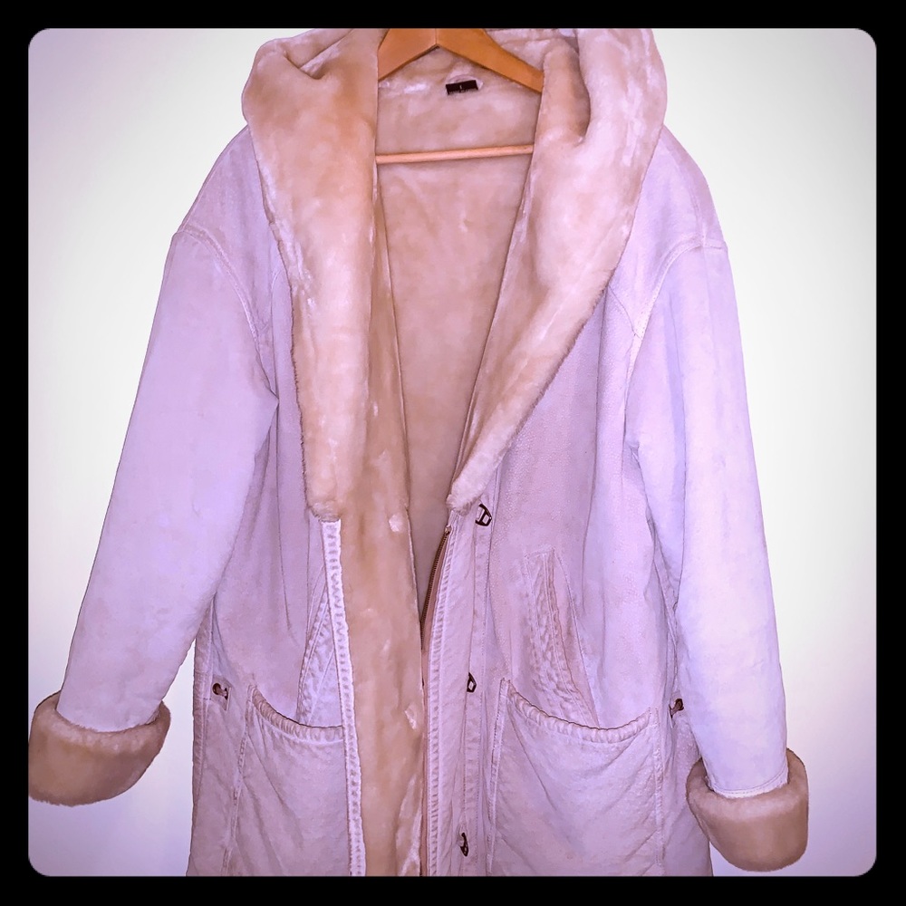 Pink leather coat